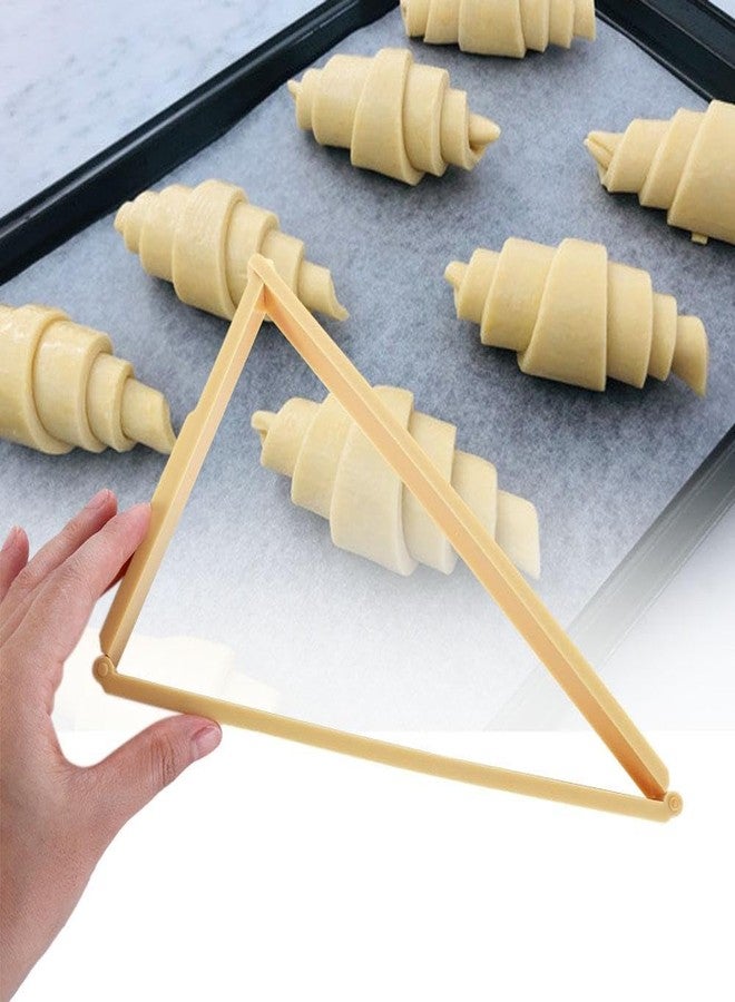 Kopida Croissant Cutter Mold, Foldable Plastic Triangle Shaped Croissant Cutter Bread Line Mould Baking Pastry Tool for Home Kitchen or Bakery - Image 4