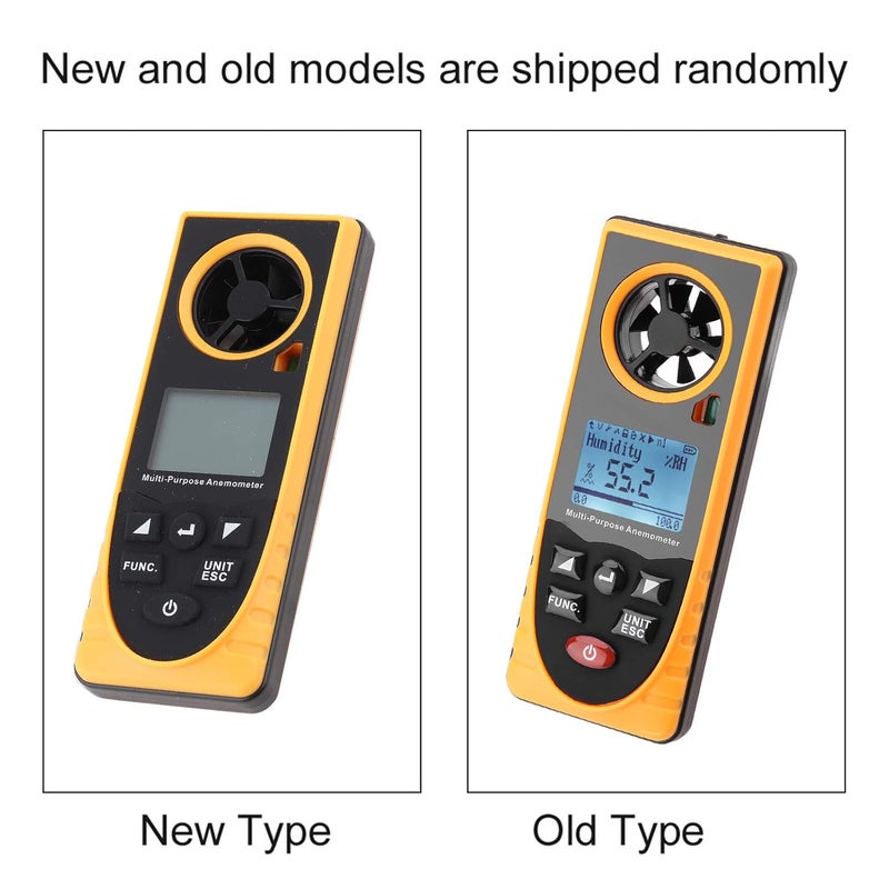 مقياس سرعة الرياح الرقمي مع شاشة LCD محمول للاستخدام الداخلي والخارجي - Image 3