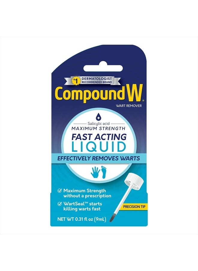 Compound W Maximum Strength Fast Acting Liquid Wart Remover, 0.3 Fl Oz  - Image 1