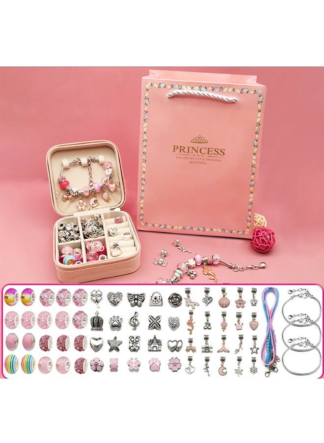JCB CHIC طقم صنع المجوهرات الساحرة، طقم صنع الأساور للبنات من 8-12 سنة، جاهز للهدية، ممتع وسهل الصنع، 66 قطعة لطيفة متلألئة تلهم الإبداع والتعبير عن الذات (HK694) - Image 1