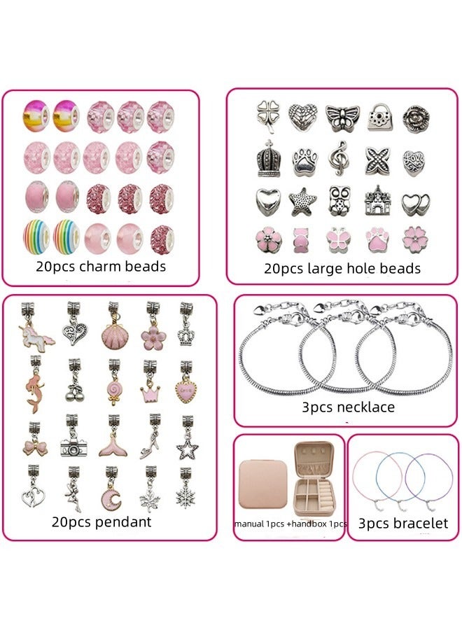 JCB CHIC طقم صنع المجوهرات الساحرة، طقم صنع الأساور للبنات من 8-12 سنة، جاهز للهدية، ممتع وسهل الصنع، 66 قطعة لطيفة متلألئة تلهم الإبداع والتعبير عن الذات (HK694) - Image 2