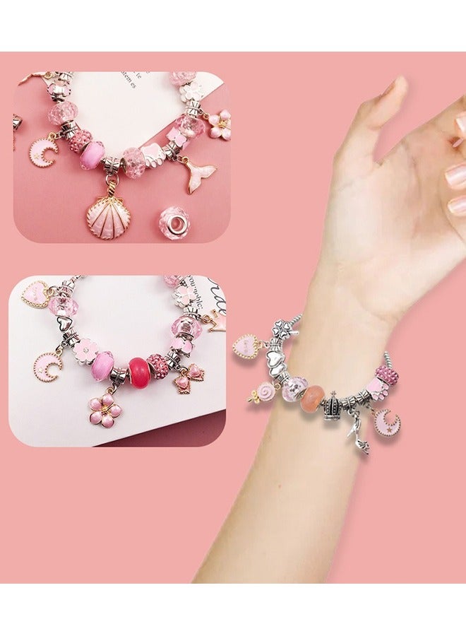 JCB CHIC طقم صنع المجوهرات الساحرة، طقم صنع الأساور للبنات من 8-12 سنة، جاهز للهدية، ممتع وسهل الصنع، 66 قطعة لطيفة متلألئة تلهم الإبداع والتعبير عن الذات (HK694) - Image 4