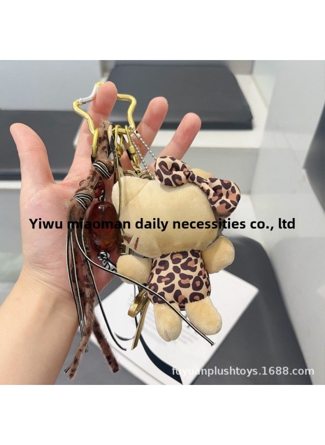 Generic - Sanrio Hello Kitty Pendant KT Hello Kitty Girl Bag Keychain Clothing Accessories-Specifications:Long-legged Black Leather Black Skirt Kt-Color:Pendant + Love Buckle - Image 1