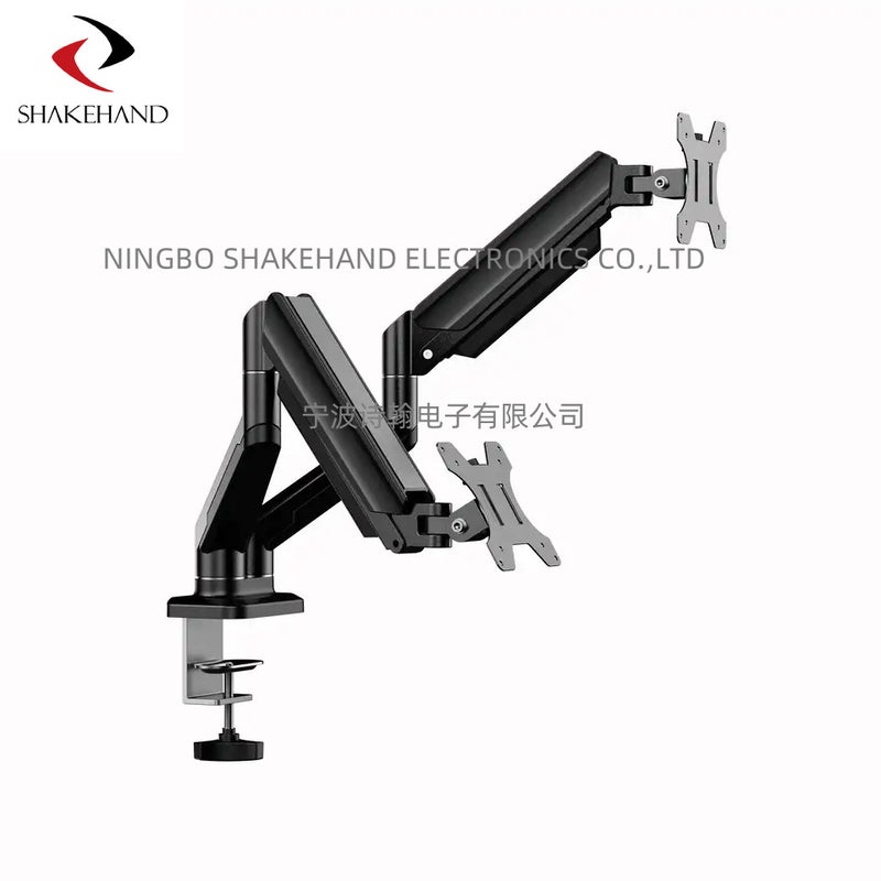 Double-Arm Aluminum Alloy Monitor Stand 13.2Kg Air Pressure Arm Dual-Screen Computer Stand Telescopic Rotating Lift - Image 1