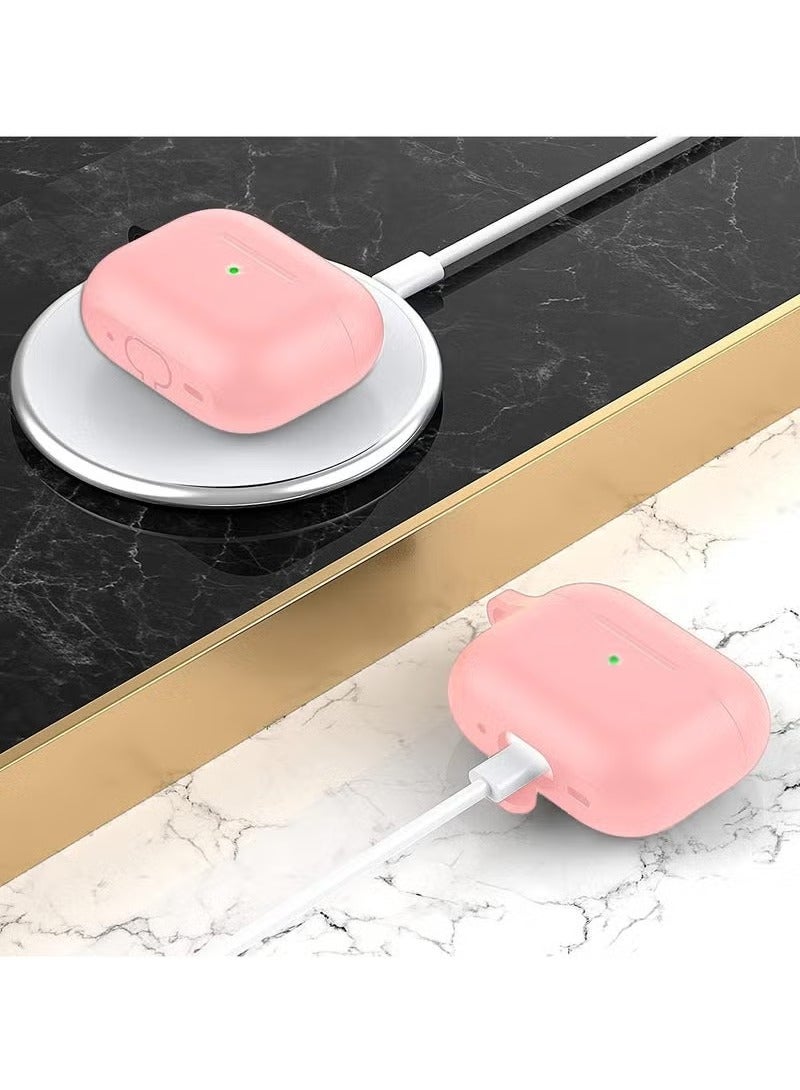 TIGER 🌸 Silicone Case Cover for AirPods Pro 2 – Shockproof Pink Protective Skin with Carabiner Clip & Cleaning Kit – Full Coverage, Anti-Slip, Scratch-Resistant Soft Silicone Shell – Compatible with Apple AirPods Pro 2nd Gen – Stylish Daily Protection - Image 4