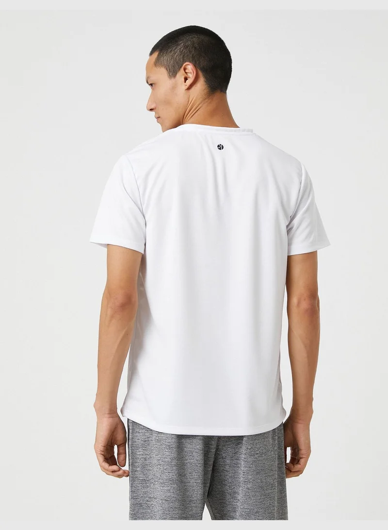 KOTON Sport T-Shirt Slogan Printed Crew Neck