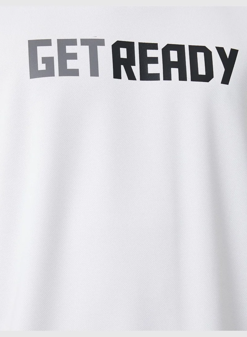 KOTON Sport T-Shirt Slogan Printed Crew Neck