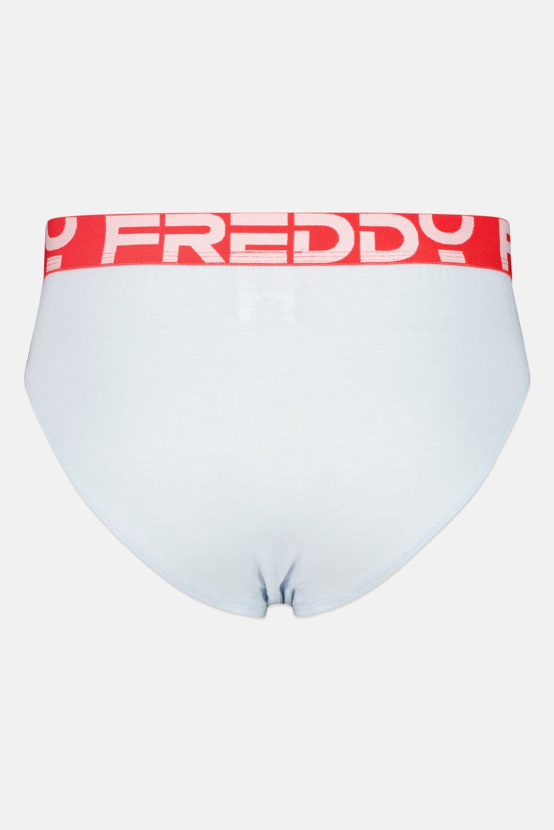 FREDDY سروال داخلي للرجال بشعار العلامة التجارية، أزرق جليدي - Image 2