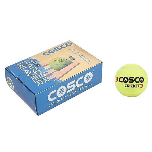 COSCO كوسكو كريكيت نورمال فورس كرة تنس جلد (أصفر) - عبوة من 6 - Image 4