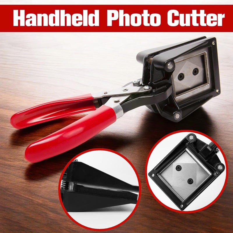 BuleVina Handheld Passport Photo Cutter 2x2 Inch - Metal Photo ID Die Cutter Punch for Picture and Paper, Office and Family Use, Black - Image 3