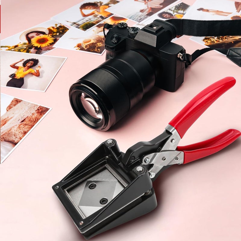 BuleVina Handheld Passport Photo Cutter 2x2 Inch - Metal Photo ID Die Cutter Punch for Picture and Paper, Office and Family Use, Black - Image 4