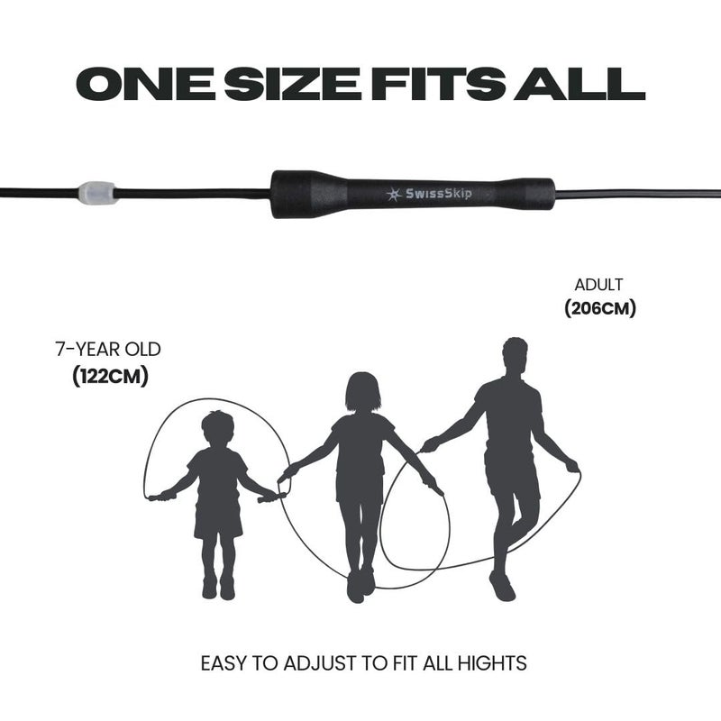 Swissskip Speed Jump Rope by Dayan Kolev, 5mm PVC Skipping Rope, for Beginners and Advanced Athletes, Ideal for Fitness, Cardio, Boxing & CrossFit, Adjustable length with Unbreakable Handles (White) - Image 5