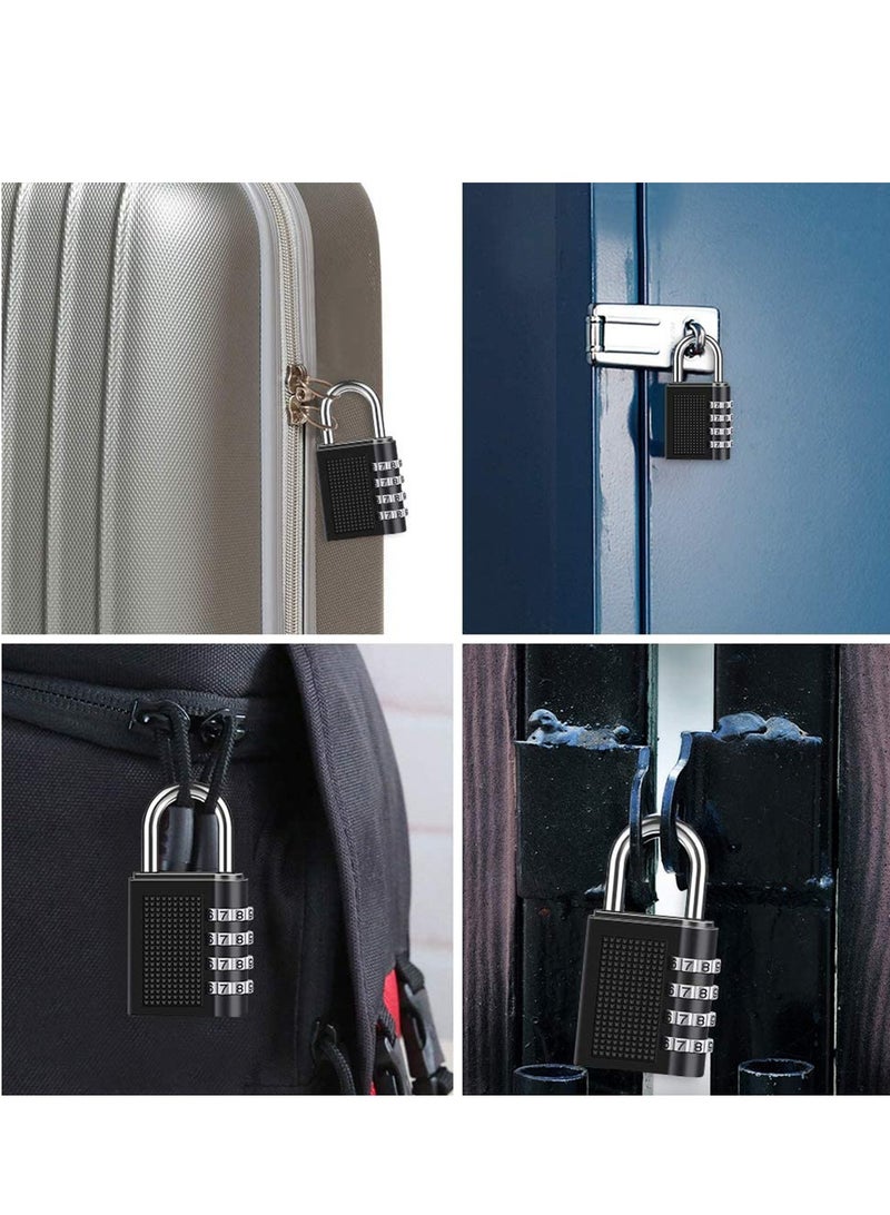 Combination Padlock 2 Pack 4 Digit Lock Padlock for School Gym Locker Filing Cabinets Toolbox Employee Fence Hasp Parking Case etc - Image 2