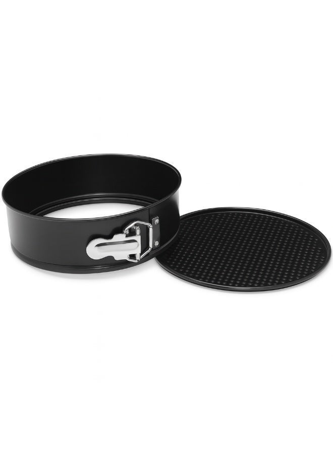 3-Piece Springform Cake Pan Set (24cm + 26cm + 28cm) – Non-Stick Carbon Steel Baking Moulds with Removable Bottom & Quick-Release Latch | Perfect for Cheesecakes, Desserts & Oven Baking - Image 3