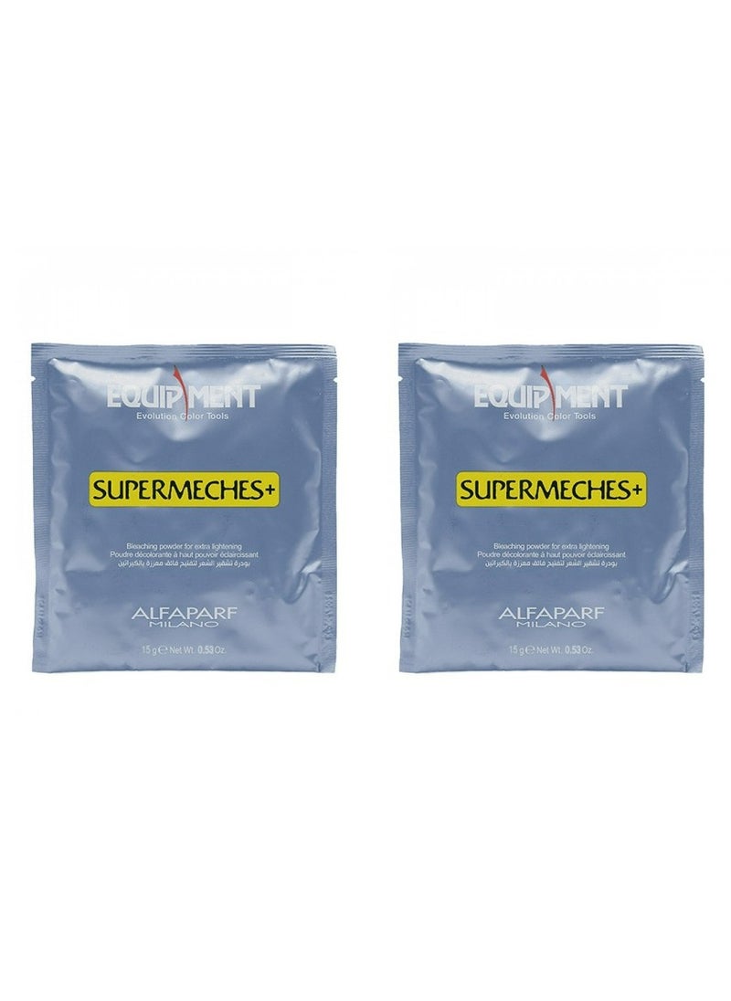 ALFAPARF MILANO 2 Piece set Equipment Supermeches And Powder Bleach Clear 2 X 15g  - Image 2