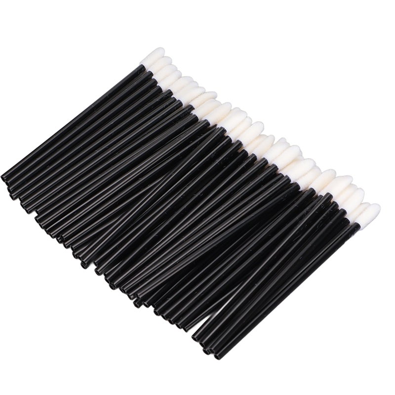 100Pcs Disposable Lip Brushes Lightweight Comfortable Odorless Safe Lipstick Brush Applicator with Black Rod - Image 2
