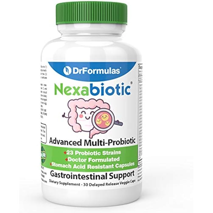DrFormulas Nexabiotic 23 Multi Probiotic for Women and Men - Dr. formulated with Lactobacillus Acidophilus, Bifidobacterium Infantis, Saccharomyces Boulardii, 17.25 Billion CFUs - Image 1