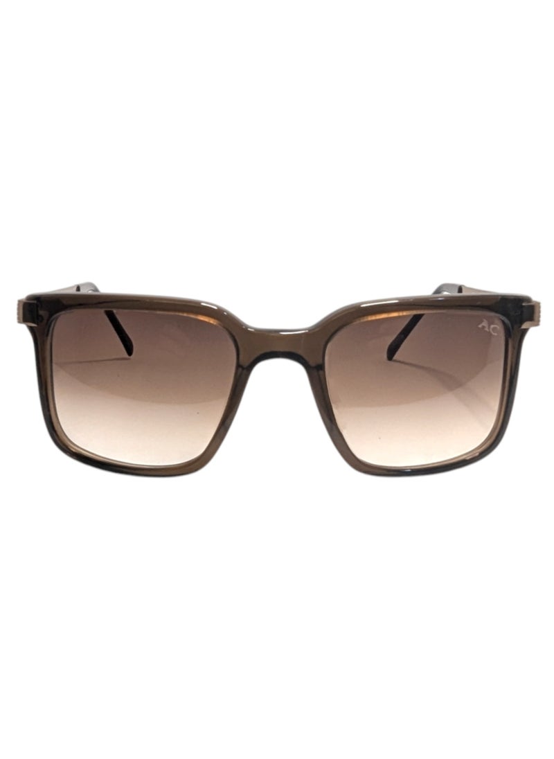 Authentic Armando Cavelli sunglasses, crafted from carefully selected premium acetate for a luxurious look and longevity with extensive use. This model combines modernity and classic style, with a raw brown acetate front and brown -plated metal temples to complete your luxury look. Comes with premium polymer lenses offer UV400 protection in a gradient brown