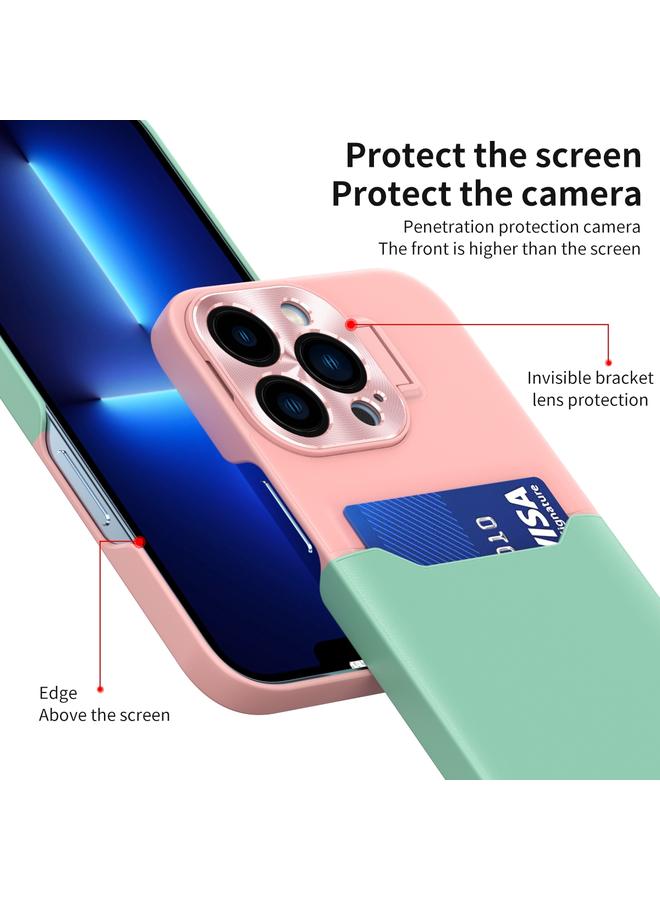 S-TOP Case For iPhone 14 Pro Contrasting Colors Invisible Holder Phone Case - Image 5