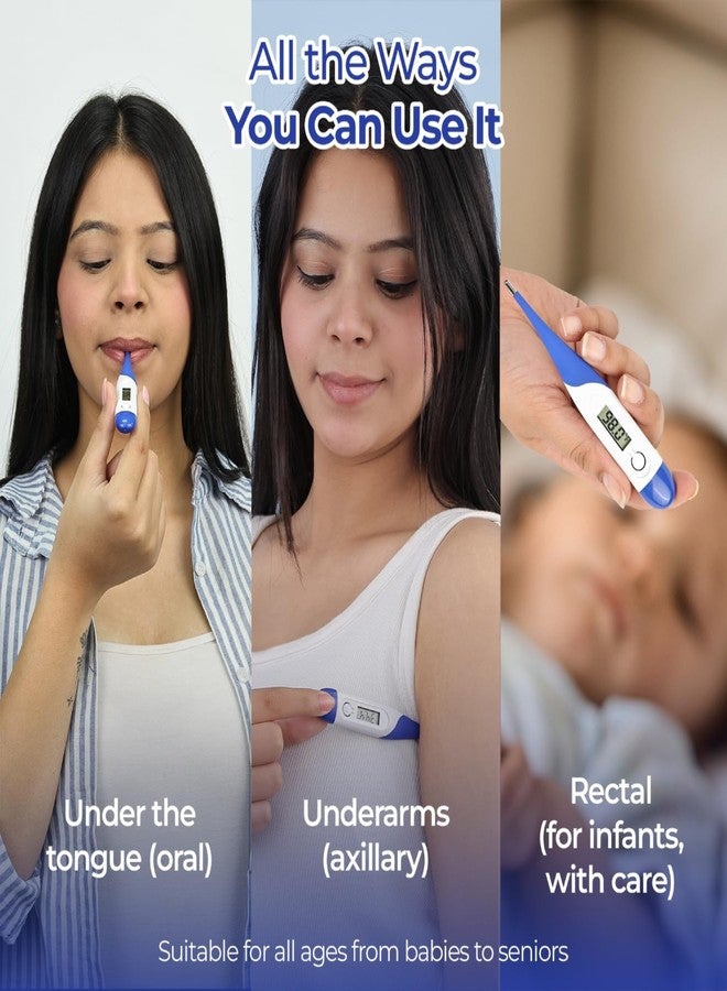 Leeford Digital Flexi Thermometer for Fever | Oral, Underarm, Rectal Use | Fast 30-Second Accurate Readings - Image 4
