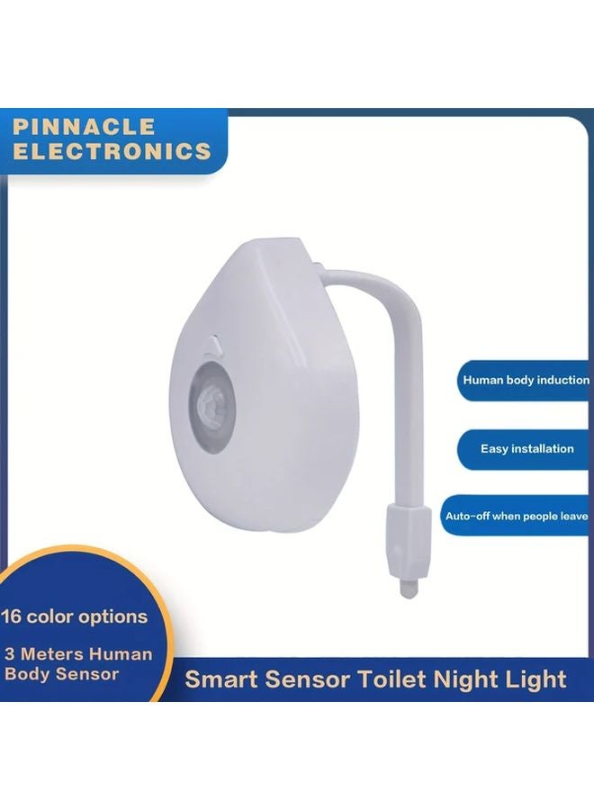 Smart Toilet Sensor Night Light White Human Body Sensor Photosensitive Control 16 Color - Image 3