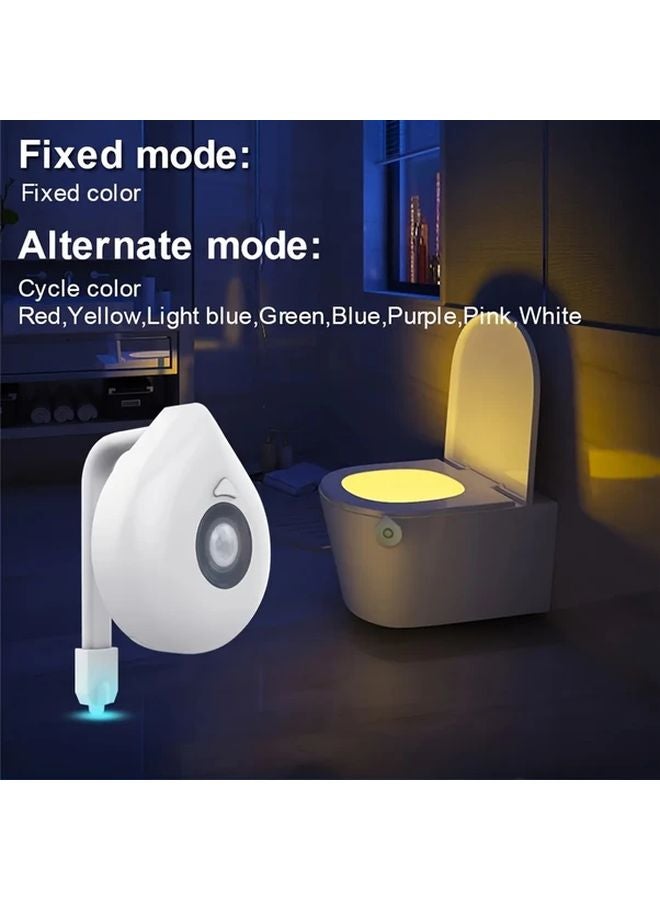 Smart Toilet Sensor Night Light White Human Body Sensor Photosensitive Control 16 Color - Image 1