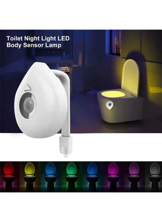 Smart Toilet Sensor Night Light White Human Body Sensor Photosensitive Control 16 Color - Image 5