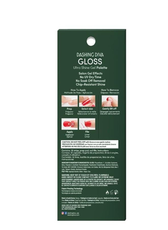 Dashing Diva GLOSS Ultra Shine Gel Palette, Holiday Hideaway, Holiday Collection - Image 3