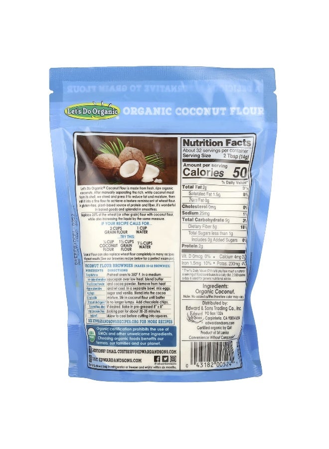Edward & Sons, Let's Do Organic®, Coconut Flour, 16 oz (454 g)