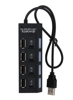 نيبمينينت كابل محول طاقة تيار مستمر مزود بـ4 منافذ USB أسود  - Image 1