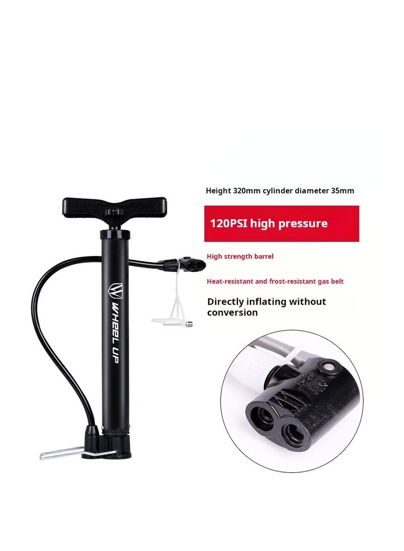 Bike Floor Pump,Portable Bicycle Foot Pump,Mini Air Pump with Presta and Schrader Valve