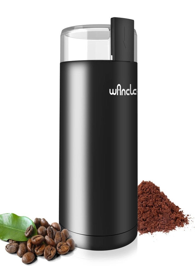 وانكل مطحنة قهوة كهربائية من وانكل، مطحنة توابل، مطحنة قهوة بلمسة واحدة للحبوب والتوابل وغيرها، مع فرشاة تنظيف سوداء - Image 1
