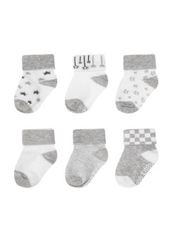 6-Pack Non-Slip Grip Baby Cotton Socks (0-6 Months) Grey/White - pzsku/Z50D04828CC22CE5A738BZ/45/_/1731069187/a764f76c-8272-40e3-9bdc-c91f46bdb2f2