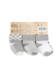 6-Pack Non-Slip Grip Baby Cotton Socks (0-6 Months) Grey/White - pzsku/Z50D04828CC22CE5A738BZ/45/_/1731069191/7a4da2d2-bca9-44c1-9d14-a3a6e4d5460e