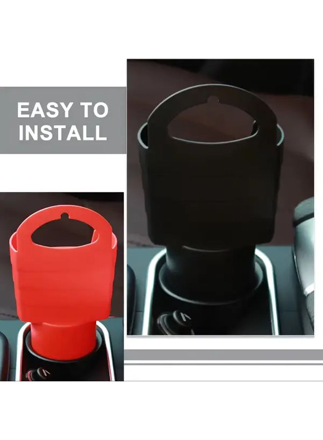 Red Car Cup Holder And Phone Mount Universal Easy Install Durable - Image 2
