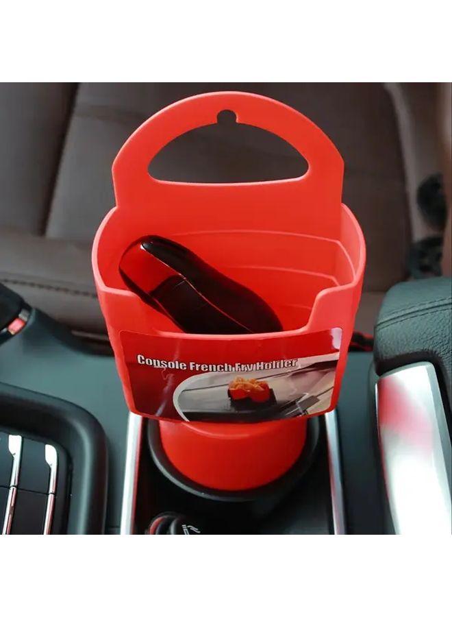 Red Car Cup Holder And Phone Mount Universal Easy Install Durable - Image 1
