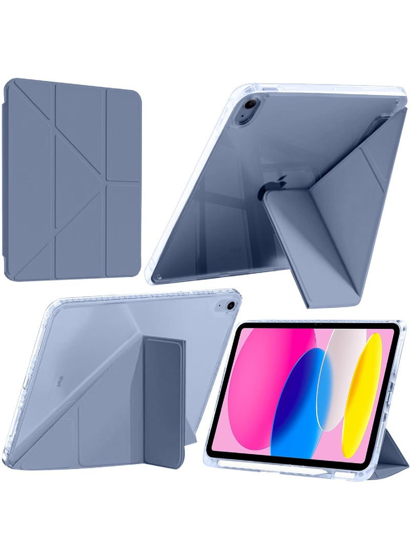 Rock Pow Case For iPad Air 11 inch (M3/M2) 2025/2024,iPad Air 5th 10.9 inch 2022/Air 4th 10.9 inch 2020 Generation Clear Back with Pencil Holder Auto Wake/Sleep Cover for air 4th/air 5th 10.9inch,air 6th/air 7th 11inch 2025/2024  - Image 1