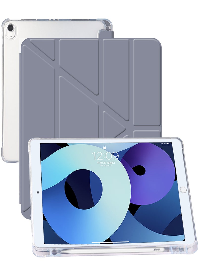 Rock Pow - Case For iPad Air 11 inch (M3/M2) 2025/2024,iPad Air 5th 10.9 inch 2022/Air 4th 10.9 inch 2020 Generation Clear Back with Pencil Holder Auto Wake/Sleep Cover for air 4th/air 5th 10.9inch,air 6th/air 7th 11inch 2025/2024 - Image 1
