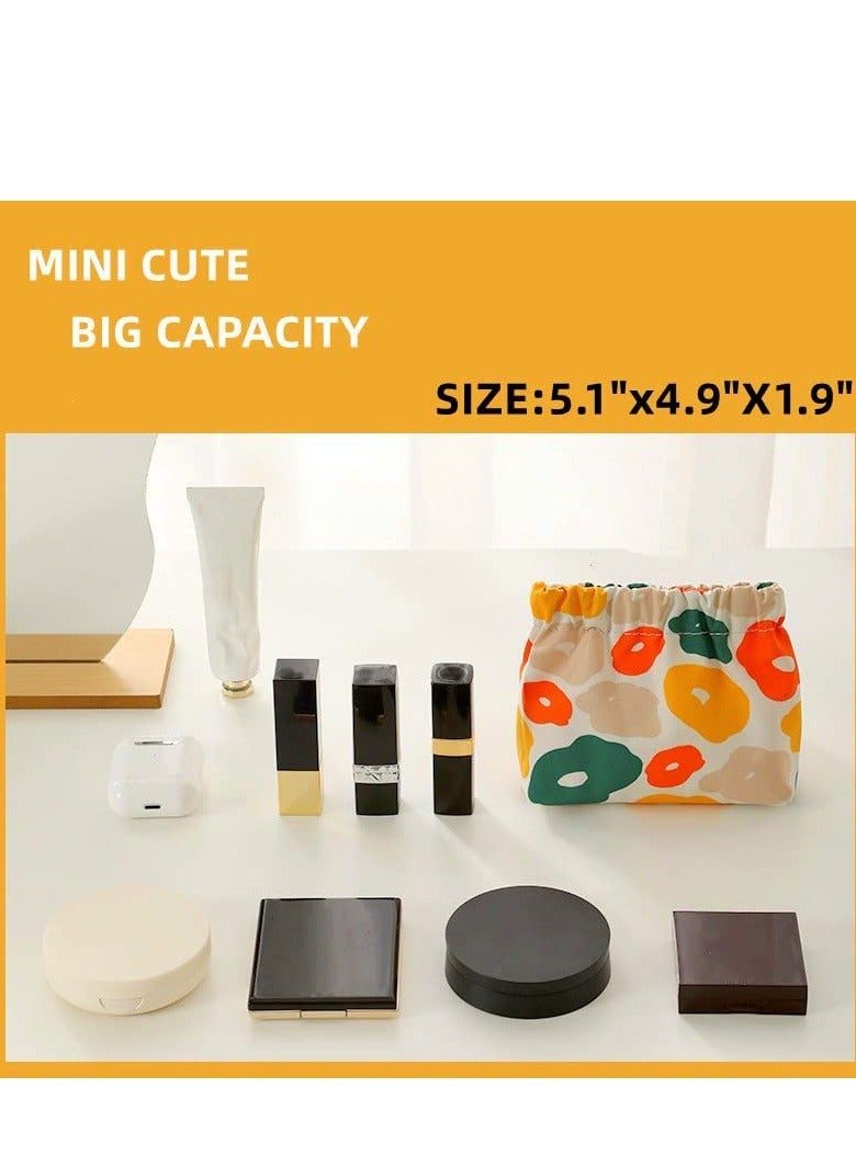 Excefore Pocket Cosmetic Bags Makeup Bags for Travel Small Toiletry Bags Coin Purse Waterproof Portable  No Zipper Storage for Headphones Card Key 4PCS - Image 2