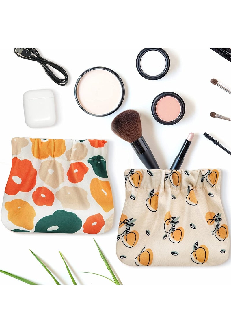 Excefore Pocket Cosmetic Bags Makeup Bags for Travel Small Toiletry Bags Coin Purse Waterproof Portable  No Zipper Storage for Headphones Card Key 4PCS - Image 5