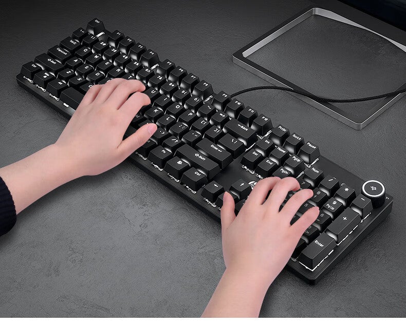 HP K10G Mixed Light Red Switch Gaming Mechanical Keyboard with RGB Backlight, 104 Keys - Image 4