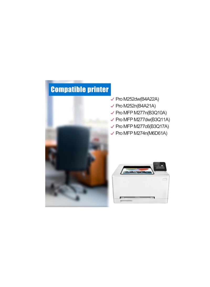 Kalon Compatible Toner Cartridge Black 201A CF400A Series Replacement For HP Color LaserJet Pro M252dw M277dw MFM277n MFP M274n Black, - Image 3