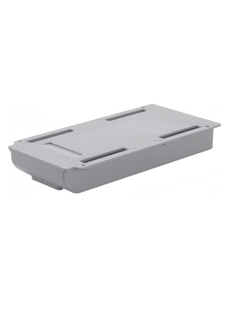 1pc Drawer Box Self Adhesive Under Desk Drawer Organizer Table Storage Box Holder Case Storage Box Finishing Box Office (Grey) - Image 2