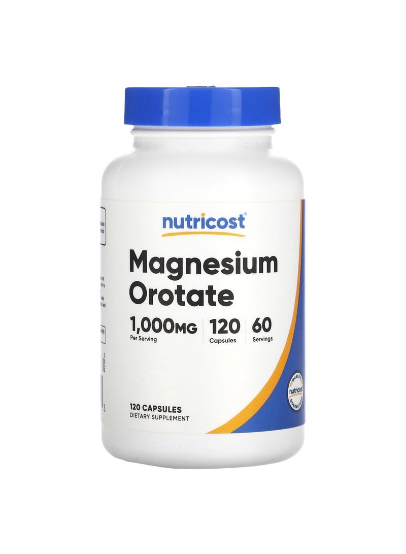 Nutricost Magnesium Orotate, 120 Capsules (500 mg per Capsule)