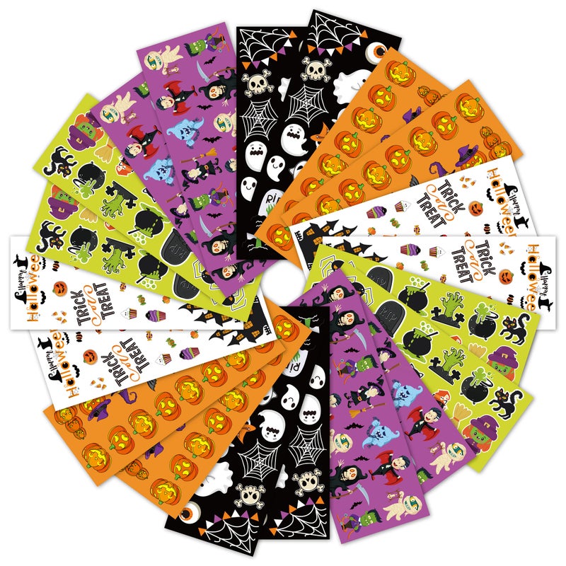 LINAYE Halloween Stickers for Kids 40 Sheets Halloween Stickers Bulk Cute Vinyl Waterproof 680PCS Stickers Pack for Treat Bags Goodie Bags Small Stickers for Girls Boys Halloween Party Favors - Image 2