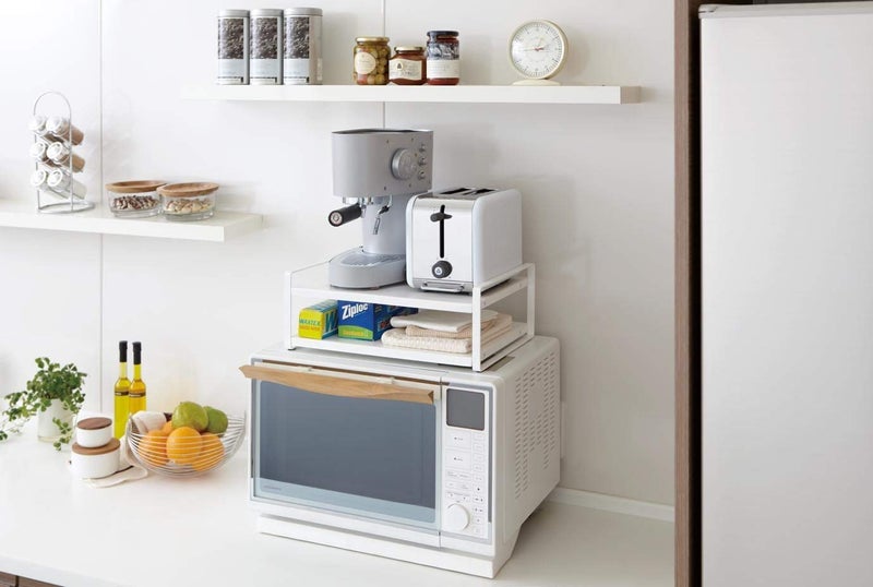 INDIAN DECOR INDIAN DECOR 50500 White Microwave Top Shelving Unit Counter TOP Kitchen TOP Refrigerator TOP Shelves  - Image 4