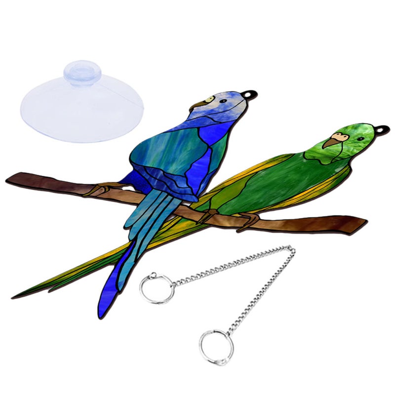 Hanging Bird Ornament Household Parrot Pendant Holiday Window Porch Decoration - Image 3