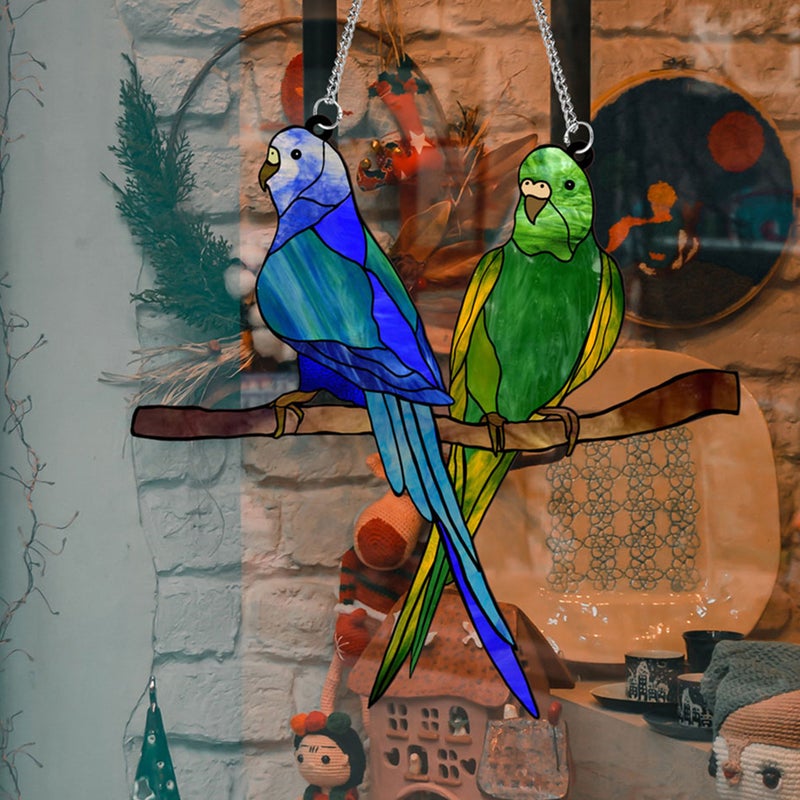 Hanging Bird Ornament Household Parrot Pendant Holiday Window Porch Decoration - Image 4