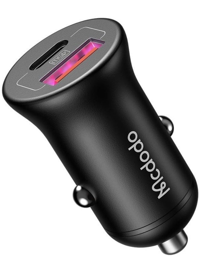 Mcdodo Car Charger CC-2680 - 45W USB-A & USB-C - Black - Image 1