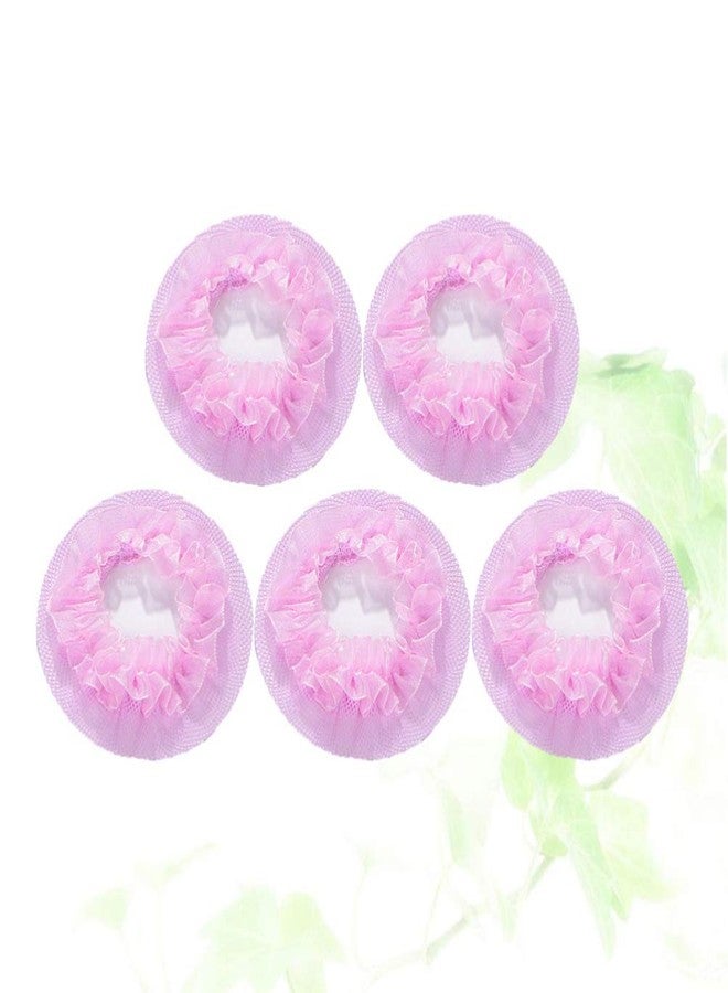 Lurrose Invisible Hair Net - 5pcs Elastic Hair Bun Cover Mesh Net for Ballet Dance & Skating - Image 5